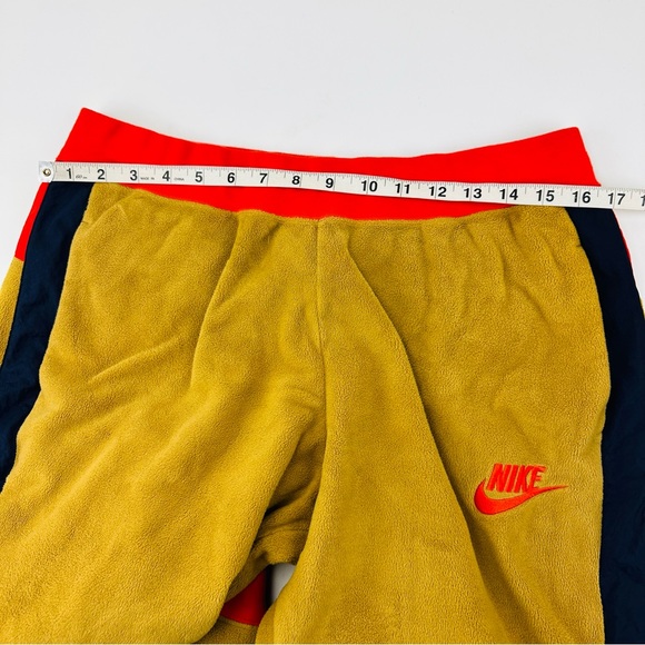 Nike Sportswear Retro Fleece Jogger Pant Pockets Colorblock Gold Bronze Black - Picture 10 of 15